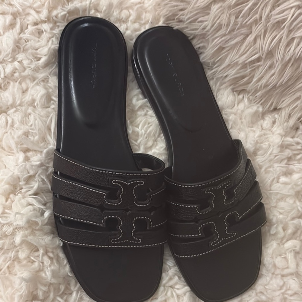 Tory Burch Black Slide Sandals